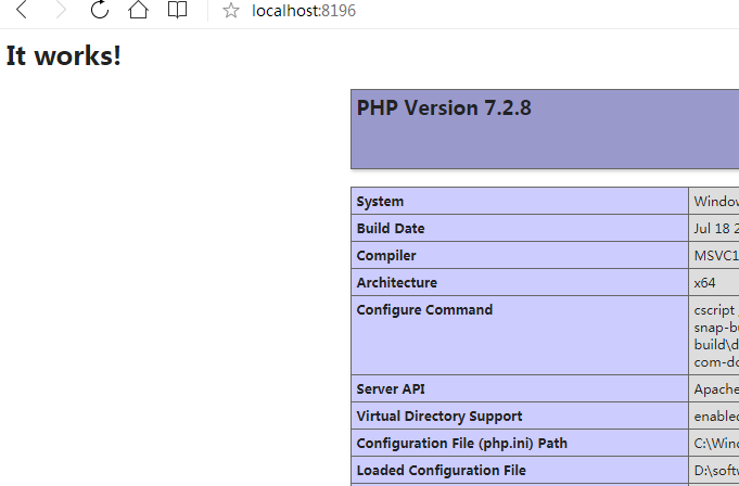 64位Windows7安装Apache2.4.29和PHP7.2及Composer